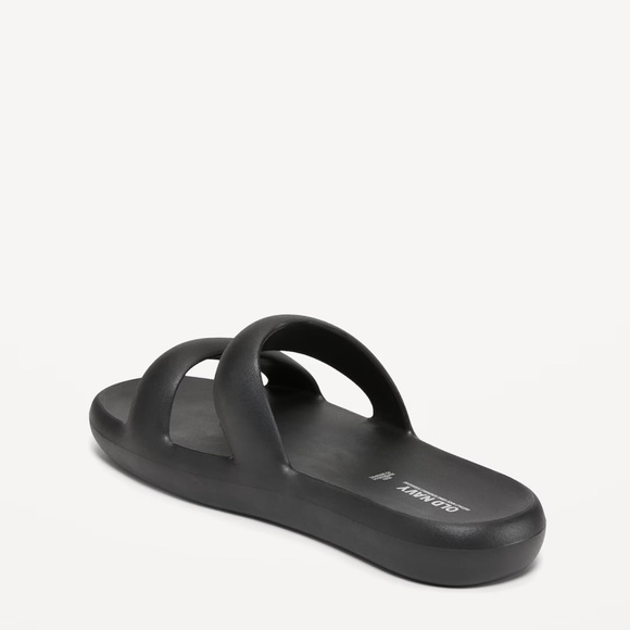 NWT OLD NAVY Double-Strap Puff Slide Sandals  Color: Black Jack SIZE 7 - Picture 5 of 5